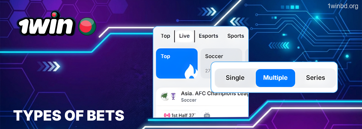 1Win types of bets experience and gameplay