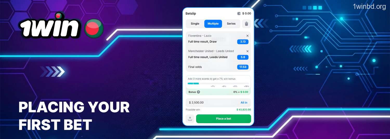 1Win placing your first bet at 1win experience and gameplay