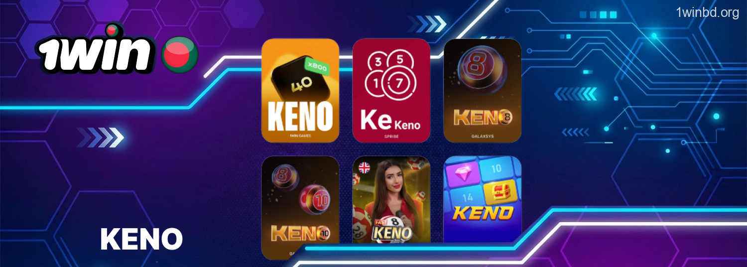 1Win keno experience and gameplay