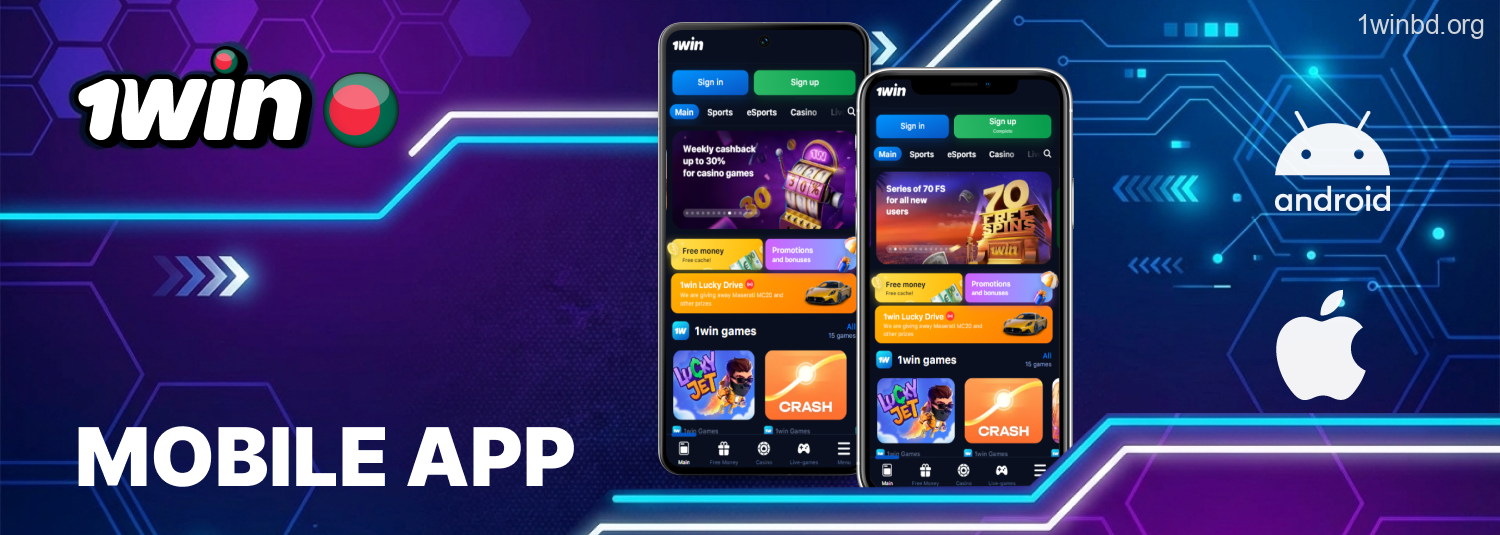 1Win Bangladesh gaming on portable devices